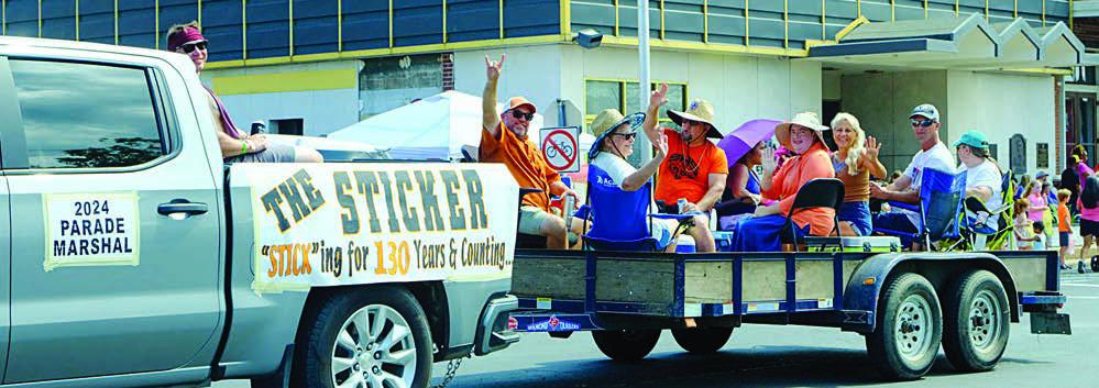 Sticker staff members, along with family and friends, lead Sunday’s parade. Photo By Andy Behlen / Courtesy of Fayette County Record