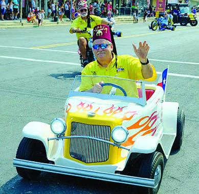 Shriners, as they do every year, add to the parade. Photo By Andy Behlen / Courtesy of Fayette County Record