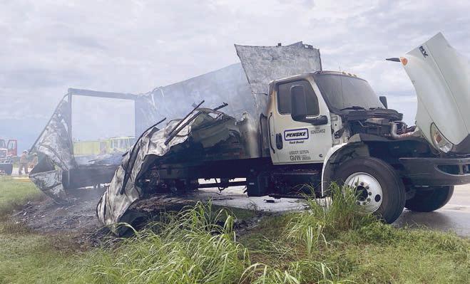 Truck fires extinguished on Highway 290, Highway 71
