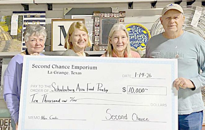 Schulenburg Area Food Pantry receives $10,000 donation