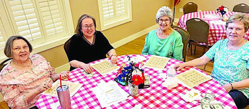Czech-English bingo was enjoyed at the conclusion of the Fayette County Czech Heritage Society’s piknik meeting. Shown are (from left) Marilyn Kothmann, Elizabeth Kallus, Stacy Ryza and Marian Tajchmann.