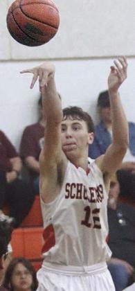 Van Prihoda cans a trey in the Shorthorns’ win over Flatonia last Friday