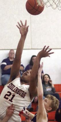 Jayvan Luhrs gets past a Comanche for a first-half score. Sticker Photo By Darrell Vyvjala