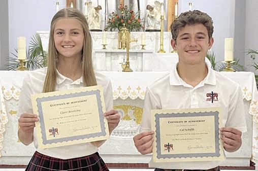 High Honors 7th grade – (from left) Clare Besetzny and Cal Schiffli.
