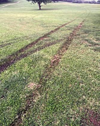 Damage by UTV reported at Frisch Auf! golf course