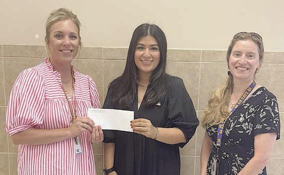 Weimar ISD Teach er Gr ant Recipients – (left) Codi Pesak, (right) Amy Streit and (not shown) Angela Wied. Representing the Stanzel Family Foundation is Melanie Ramirez (center), program director.