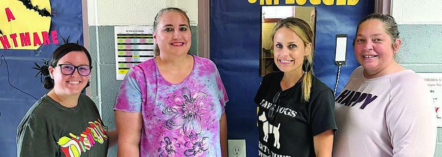 (from left) Megan Zapalac, Becky Kubala, Jamie Lusk and Peggy Frye.