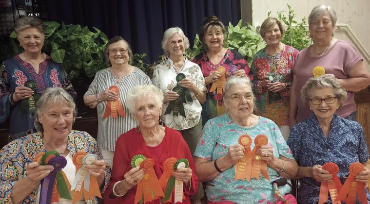 WINNERS – (front row, from left) Nancy Tinsley, Mary Demel, Jan Ripper, Ruth Fabian, (back row) Patricia Greeson, Carolyn Neely, Delia Jurica, Gail Hammontree, Nova Stonecipher and Debora Behlen.