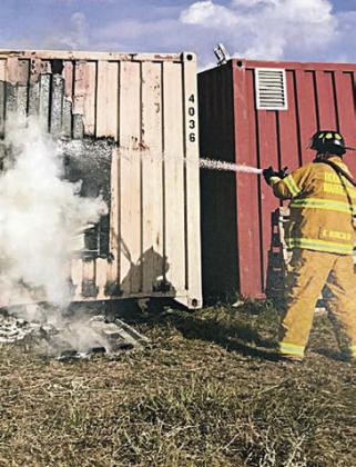 storage container catches fire at Warrenton