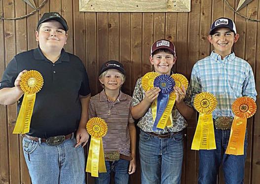 5th Place Junior Team – (from left) Rilan Karisch, Joe Carrales, Hudson Holub and Dylan Zweschper. Hudson Holub and Dylan Zweschper are members of the Schulenburg 4-H.