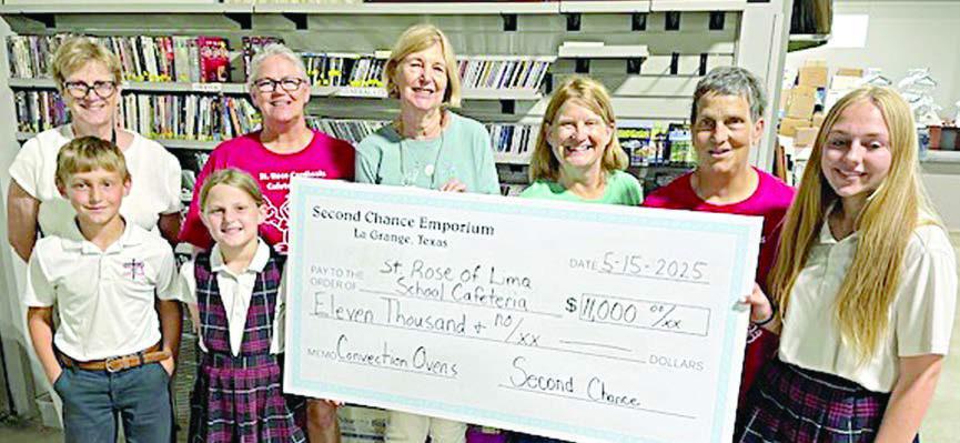 Second Chance donates $11,000 to St. Rose cafeteria