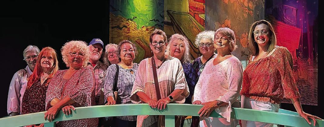 Visiting the Monet Immersive Experience in Austin were (from left) Cindy Ferguson, Jeanette Johnston, Maggie Lozano, Steve Ruiz, Kitra Ruiz, Amparo Salinas, Stephanie Shroyer, Irene Lozano, Sue Pape, Claire Lewis and Kelli Leake.