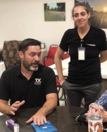 Guest speakers – Kristopher Kem and Jessica from Fluent medical marijuana facility captured everyone’s attention during a recent lunch-and-learn program.