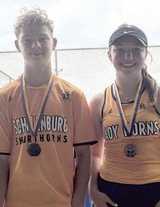 CADEN HERZIK &amp; MIKAYLA OTTO 3rd Place Varsity Mixed Doubles