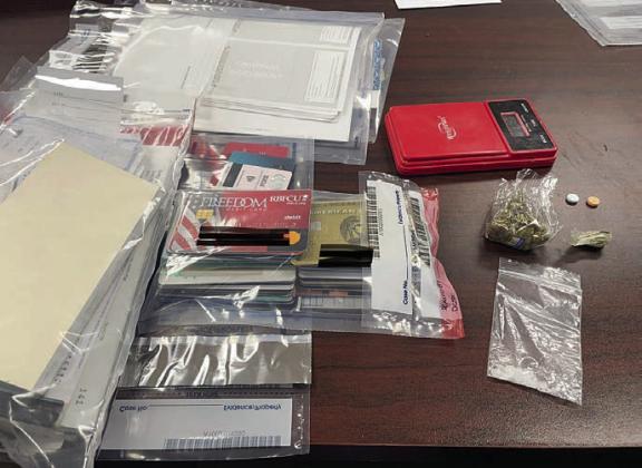 Shown above are items seized when a search warrant was executed at a residence in the 300 block of Matula Avenue last week.