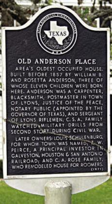 Anderson home plays part in Schulenburg’s history