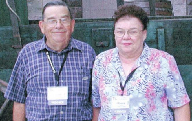 Maxine and Joe pose for a photo at the Texas Press Association Convention in Austin in 2004. They were regulars at state and regional press conventions each year starting in the mid-1980s.