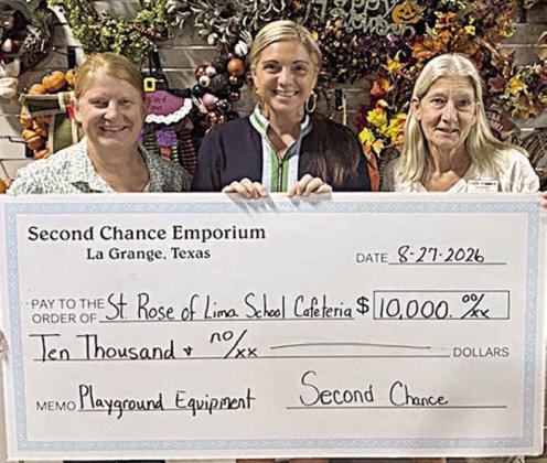 St. Rose gets $10,000 check