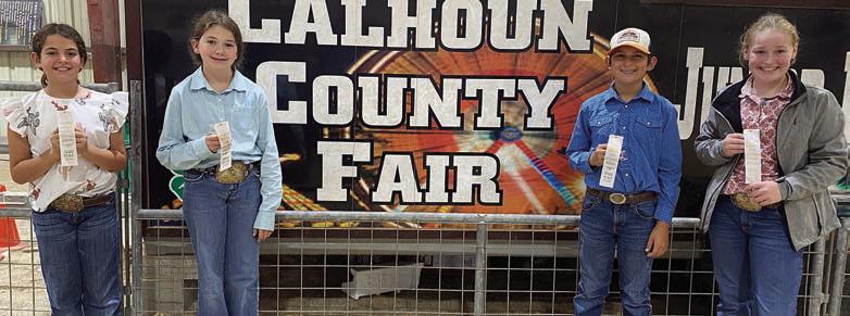 3rd Place Junior Team – (from left) Adalyn Carrales, Laramie Laake, Dylan Zweschper and Julia Melton. Zweschper is a member of the Schulenburg 4-H.