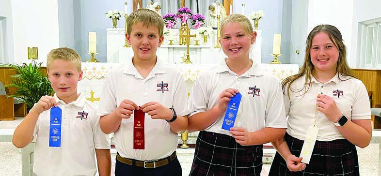 Experiment Division winners – (from left) Brennen Berger, Levi Johnson, Brynlee Berger and Annaston Kutac.