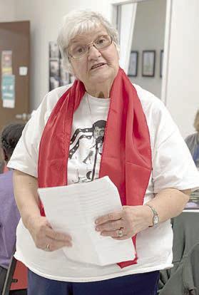 Senior Spot light member for April was Cynthia Meyer, and she brought everyone joy as she shared her life stories. The highlight is hard to pick – was it Pewee her pet Monkey, or her stories of recent encounters with Elvis?