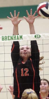 Grace Schramek in the second game vs. Leon. Sticker Photo By Darrell Vyvjala