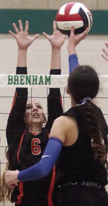Clara Magliolo in the game two of the semifinal match. Sticker Photo By Darrell Vyvjala