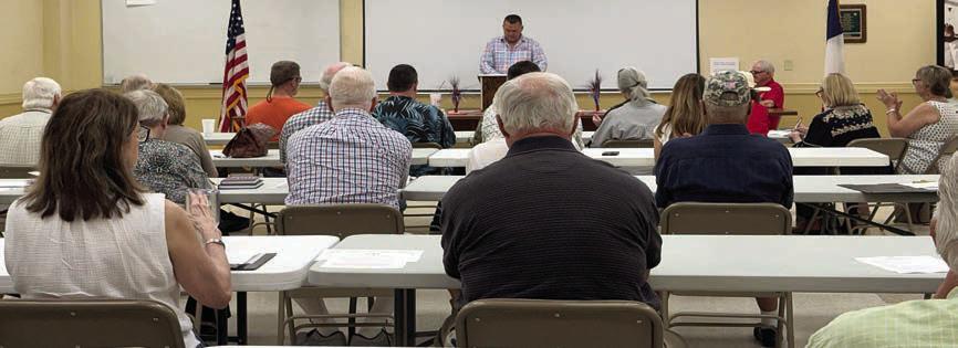 Addressing the attendees at the Fayette County Republican Party organizational meeting on July 22 was chairman Michael P. Schlabach.