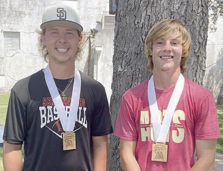 Third Place – “Sliders” - (from left) Aaron Janecek and Zane Brenek. Sticker Photo By Darrell Vyvjala