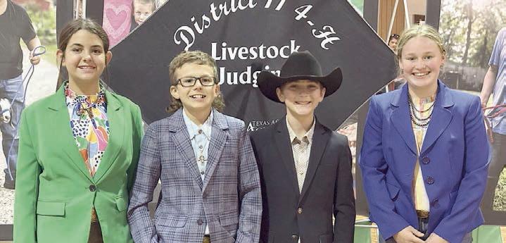 3rd Place Intermediate Team – (from left) Adalyn Carrales, Tate Fritsch, Crockett Guenther and Julia Melton. Crockett Guenther is a member of the Schulenburg 4-H.