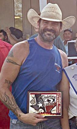 1ST PLACE BRISKET – “Hide-AWay Ranch Cookers,” represented by Randall Kendrick. Sticker Photo By Kade Vyvjala