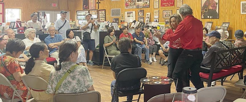 An exercise group from Houston visited the Polka Lovers Club of Texas Museum recently to learn about polka and waltz dancing as a form of physical activity and also to learn about the Czech culture
