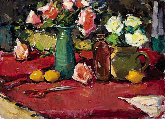 Eric Jacobsen, whose work is pictured above, will conduct the workshop on still life painting.