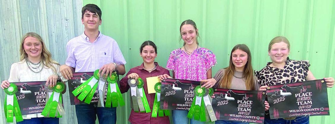 FFA team does well at Wilson Co. Livestock Judging Contest