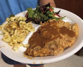 Chicken Fried Pork was on the menu recently – a new item from Connie Koopmann and Koopmann Catering. The meal was paired with buttered noodles and house salad topped with seasonal fruit and secret dressing.