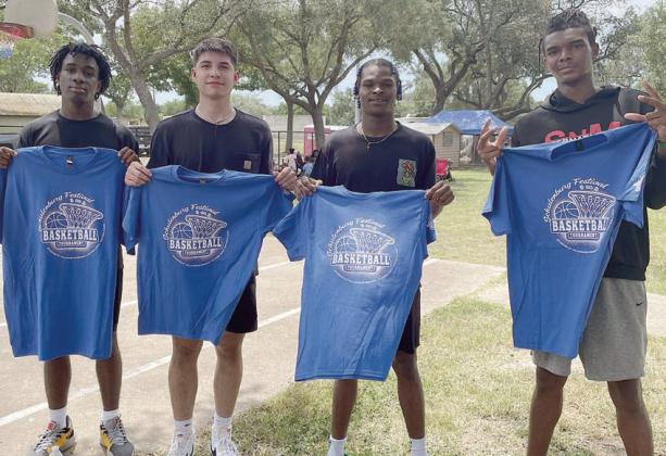Third place – “Three Stooges” - (from left) Jerrieon McKnight, Tyler Ryba, Kenny King, and Miles Royal. Sticker Photo By Darrell Vyvjala