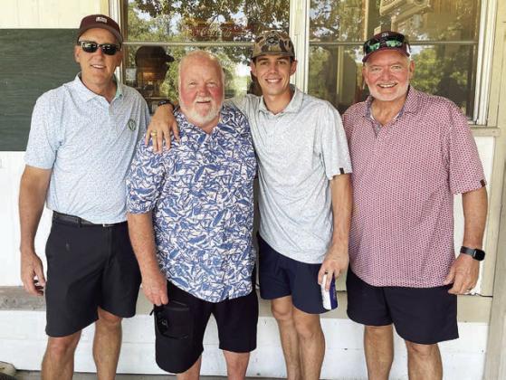Third Flight, 1st Place (4 under par / 68) – Ron Sanders (left), Mike Kuhn (second from left), and Jeff Higdon (right). Not shown: Mike Tofte. (from left) Clayton Besetzny, Ian Voskamp, and Darrell Vyvjala. Not shown: Troy Brenek. (from left) Jackie Machac and Jason Saavedra. (from left) Bruce Kunz and Glenn Hollas.