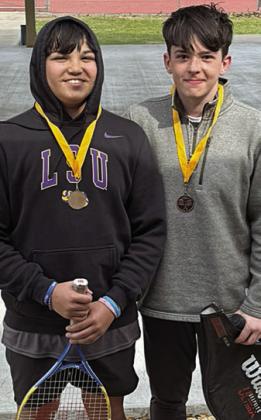 3rd Place, Junior Varsity Boys’ Doubles TREY SILCOX &amp; DENIM SOMMER