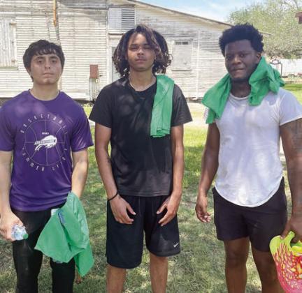 Second place – “10 Short” - (from left) Marcus Castillo, Chris Watson, and LaDarian McKenzie. Sticker Photo By Darrell Vyvjala
