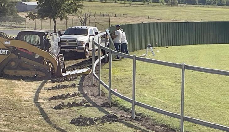 New fence for Sports Complex field