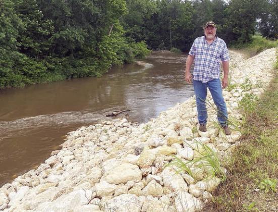 The La Grange NRCS team, including Glen Minzenmeyer, assisted with a video about the Emergency Watershed Protection Program that was used to repair damage after two separate disasters in the area.