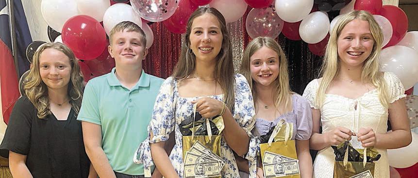 7th Grade – (from left) Caroline Bartek, Bo Brossmann, Courtney Magliolo, Mallory Bonner and Saybra Pinney.