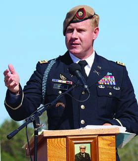 GUEST SPEAKER was U.S. Army Major Travis Seale.