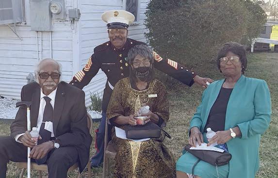 Att endees included (front, from left) Mr. and Mrs. Corprew of San Antonio and Mary Lou Walker of Lockhart. In back is Willie Matthews.