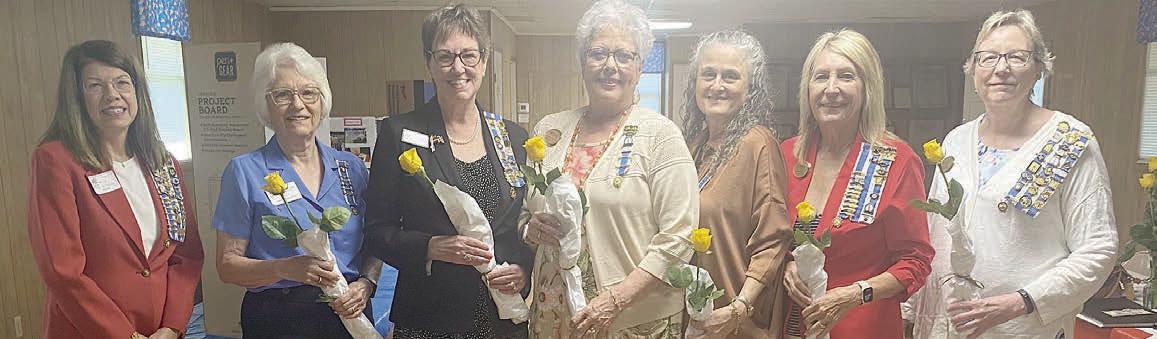 Officers of the Smith-McMillan Chapter, NSDAR, for 2024-26 were installed at the May 18 meeting by Holly Marie Howard (left). Officers present were (continuing from left) Carolyn Caflisch, regent; Kathy Schatte, vice regent; Sherry Hebert, chaplain; Juli McCroskey, recording secretary; Jackie Head, treasurer; and Kim Joost, librarian. Not shown are Laurie Patterson, corresponding secretary; Gina Minzenmeyer, registrar; and Kyla Crumbly, historian.