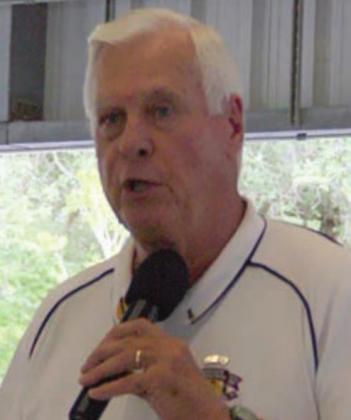 Pat Lyons gives the keynote speech Monday. Sticker Photo By Darrell Vyvjala