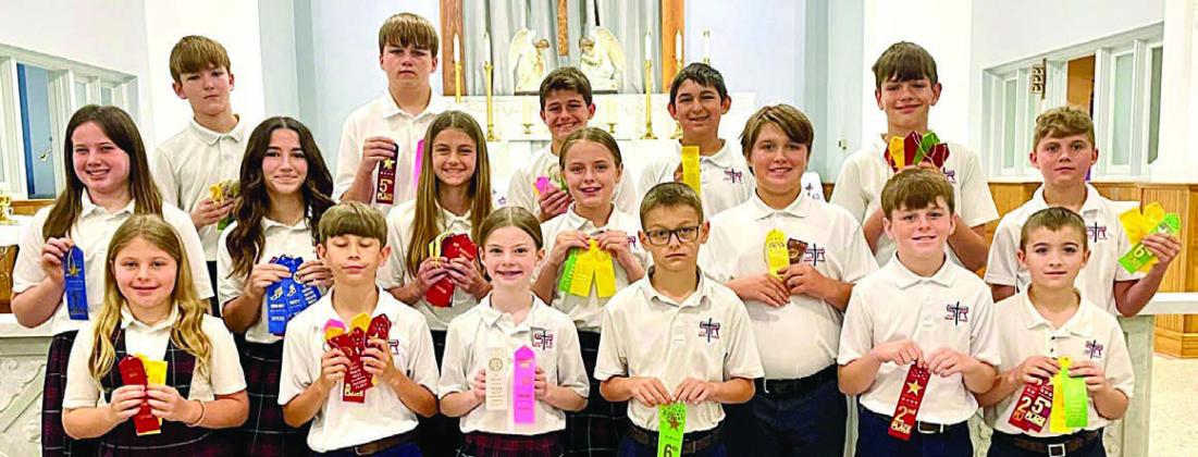 Grades 4, 5 &amp; 6 – (front row, from left) Brylee Stoever, Barett Redman, Rylee Wright, Andrew Besetzny, Hudson Ohnheiser, Gage Smrkovsky, (middle row) Annaston Kutac, Elly Wotipka, Clare Besetzny, Kynslee Zapalac, Noah Heger, Jack Schiffli, (back row) Austin Reeves, Bryson Ohnheiser, Cal Schiffli, Dylan Zweschper and Jacob Schramek.