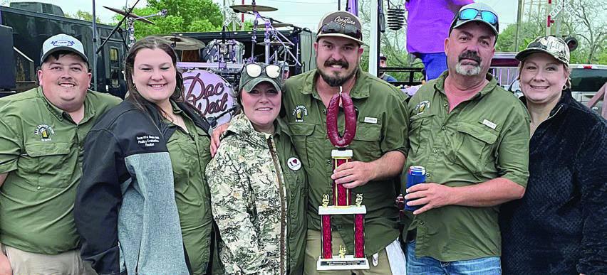“ALL ABOUT PIVO” – (from left) Adrian Celedon, Amber Orsak, Morgan and Ben Zahradnik, and Jeff and Nicole Orsak. Sticker Photo By Darrell Vyvjala