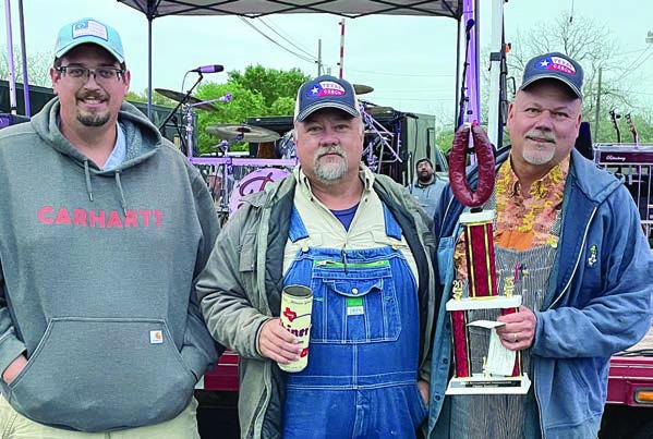 “HOSTYN HANJAKS” – (from left) Christopher Roensch, Sleepy Hoffmann, and Patrick Hoffmann. Sticker Photo By Darrell Vyvjala