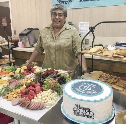 Cindy Villarreal was feted with a retirement party at Senior Connections on Wednesday, May 1.